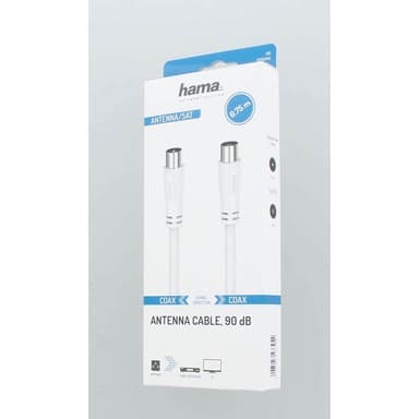 HAMA Antennekabel 90dB 0,75m Hvit