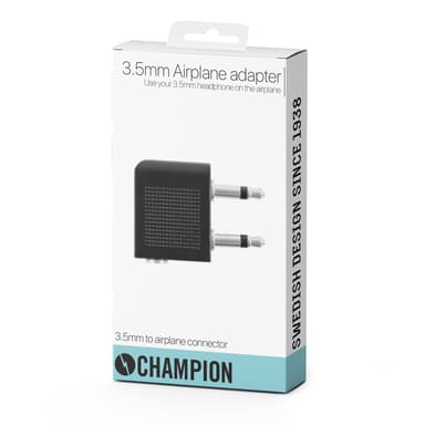 Champion 3,5 mm hodetelefonadapter for flyging