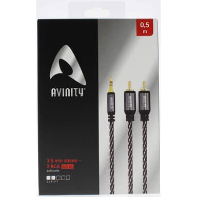 AVINITY Kabel 2xRCA-3,5mm 0.5 m Klasse 5