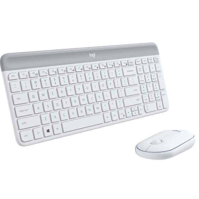 Logitech MK470 Slim Combo datamus og tastatur (hvit)