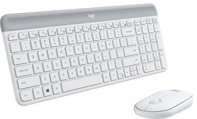 Logitech MK470 Slim Combo datamus og tastatur (hvit)