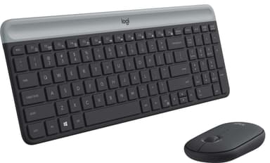 Logitech MK470 Slim Combo datamus og tastatur (grafitt)