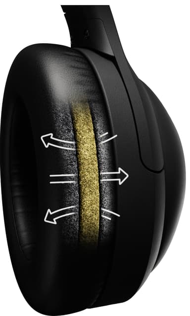 Supra NiTRO-X Hybrid ANC trådløse around-ear hodetelefoner (sort)