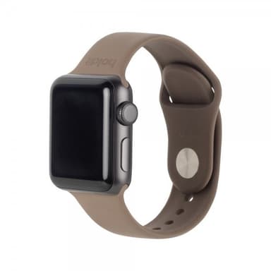 holdit Apple Watch 38/40/41mm Armbånd Silikon Mocha Brown