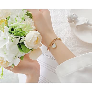 Hjerte armbånd Rose gull