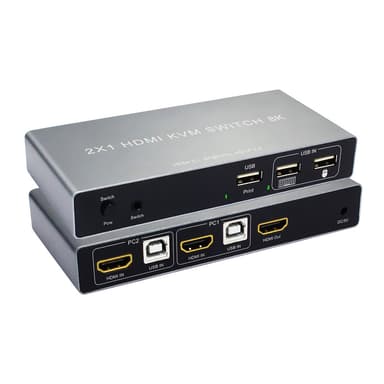 HDMI Switch 2 i 1 ut 8K   60Hz Sølv