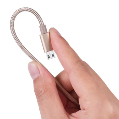 Nylon USB Type C-kabel Hurtiglading Sølv 1 m