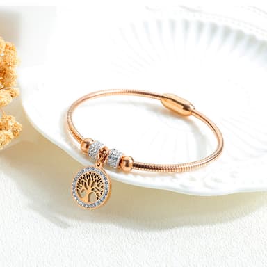 Livets tre armbånd Rose gull