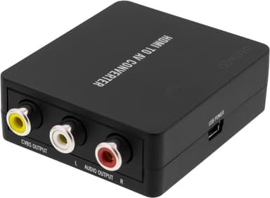 DELTACO Signalomvandlare frÕn HDMI till kompositvideo, svart
