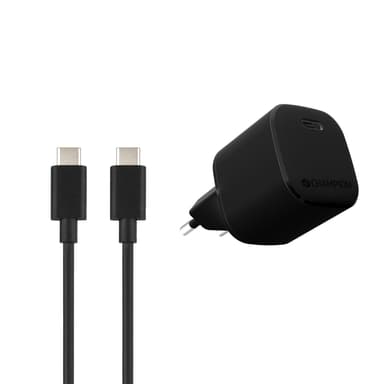 Champion Lader 20W + USB-C Kabel Svart