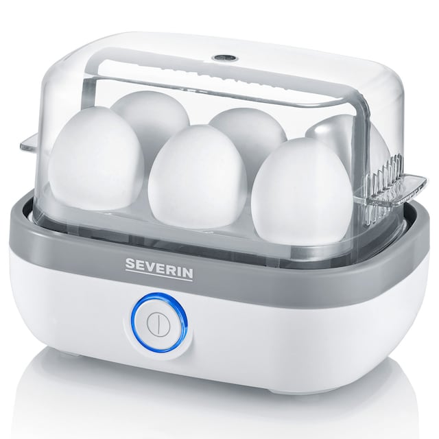 Severin Eggekoker 6 egg hvit LED & lydhvit EK3164