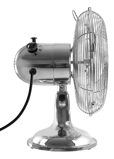 NORDIC HOME 30 cm metal table fan, chrome