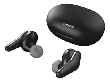 Wireless earbuds w/ charging case, in-ear, TWS, BT 5, black