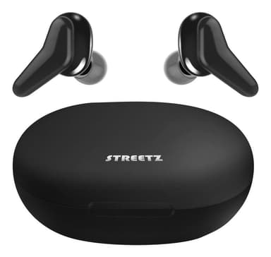 Wireless earbuds w/ charging case, in-ear, TWS, BT 5, black