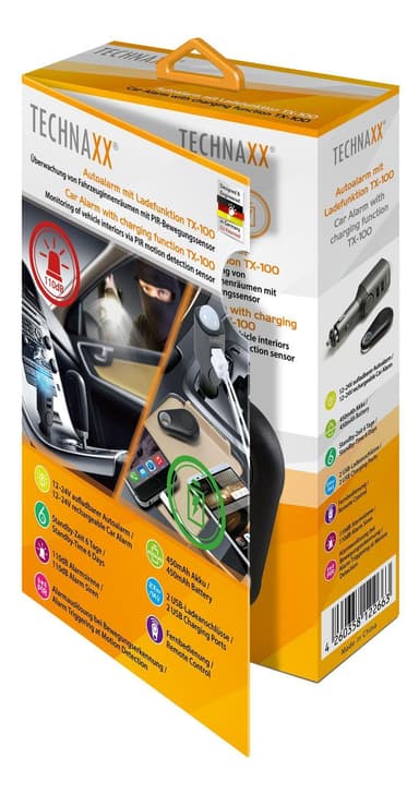 Technaxx bilalarm + billader svart
