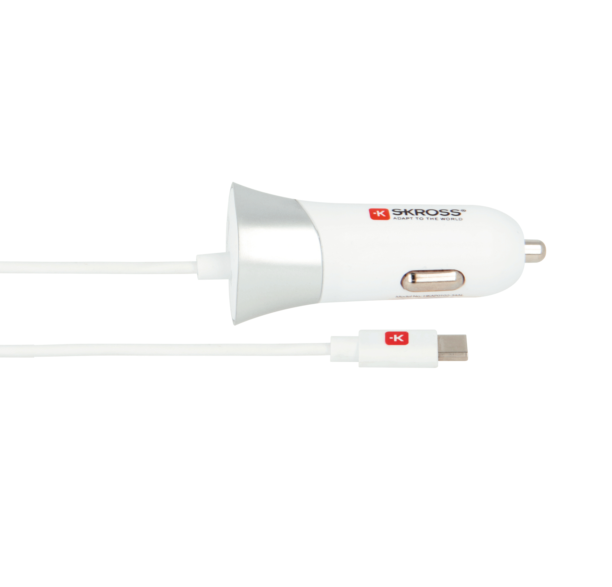 USB-billaddare med Typ-C-kabel (2.0)