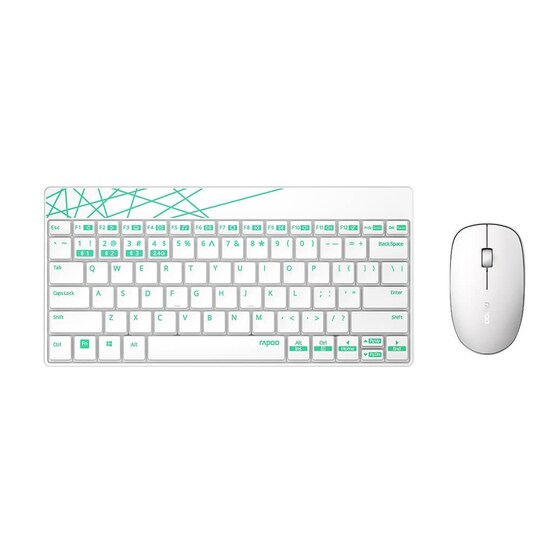 RAPOO Keyboard/Mus Sett 8000M Multi-Mode Trådløs Grön