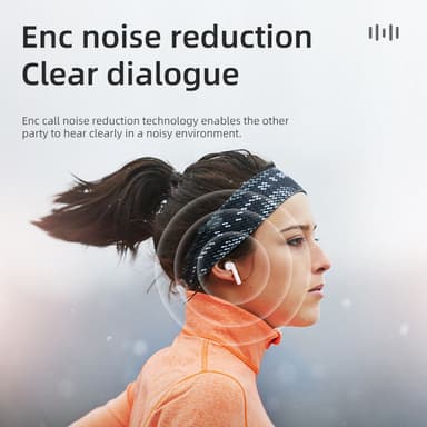 Trådløse ørepropper Bluetooth 5.2 Hvit