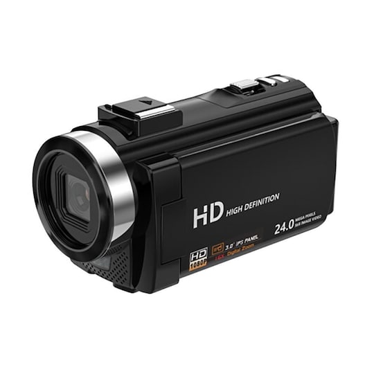 Videokamera 1080P / 24MP / 16x zoom og roterbar LCD-skjerm