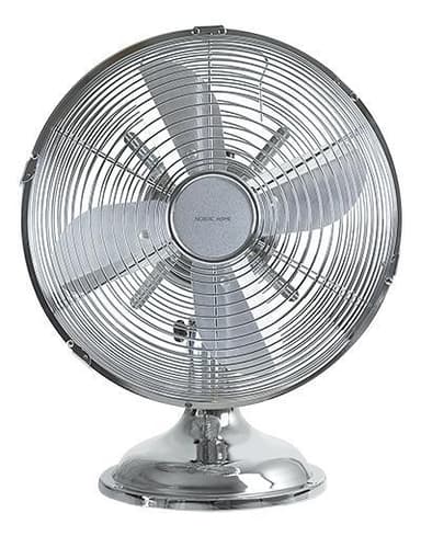 NORDIC HOME 30 cm metal table fan, chrome