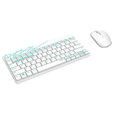 RAPOO Keyboard/Mus Sett 8000M Multi-Mode Trådløs Grön