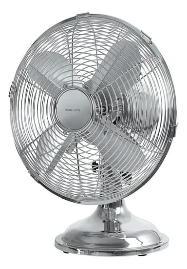 NORDIC HOME 30 cm metal table fan, chrome