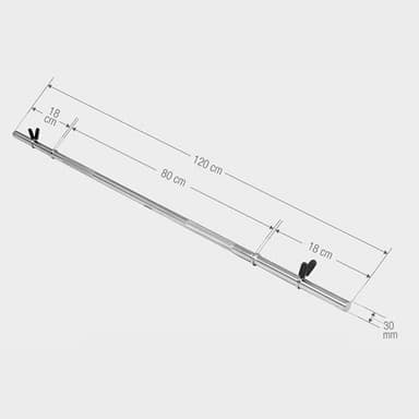 Gorilla Sports Skivstång 120 cm Fjäderlås - 30 mm
