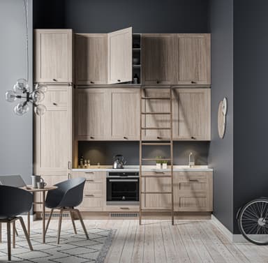 Epoq dørfront til kjøkken 50x125 Shaker Nat Oak