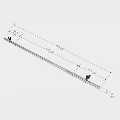 Gorilla Sports Vektstang 170 cm Fjærlås - 30 mm