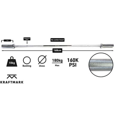 Kraftmark Vektstang 50 mm - Teknikk 10kg