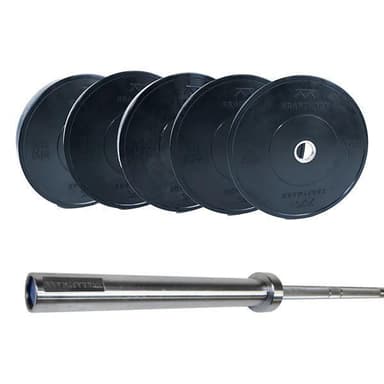 Kraftmark Vektsett 50 mm - Bumper Basic + Olympisk vektstang Basic