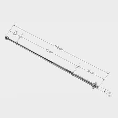 Gorilla Sports Skivstång 150 cm Stjärnlås - 30 mm