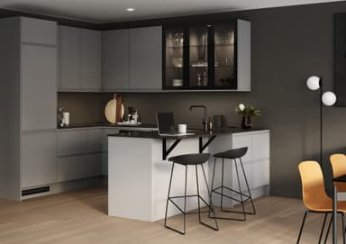 Epoq Integra bottom drawer panel til kjøkken 100x35 (stålgrå)