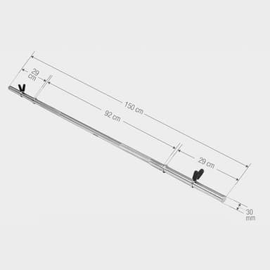 Gorilla Sports Vektstang 150 cm Fjærlås - 30 mm