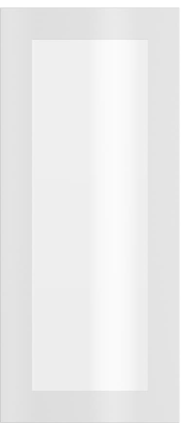 Epoq Gloss White vitrinedør med klart glass til kjøkken 40x92