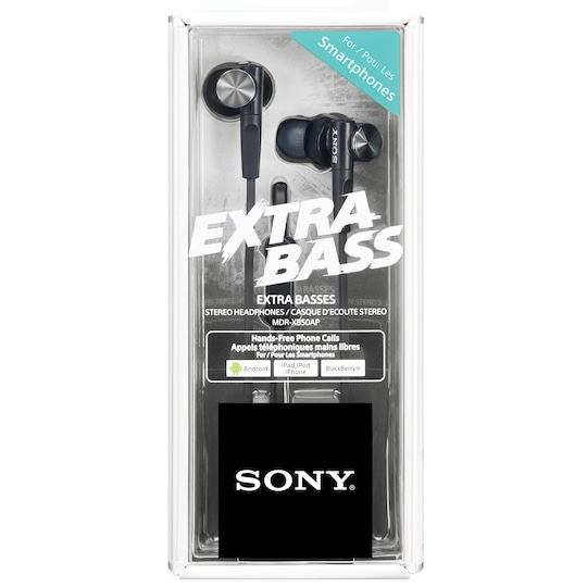 Sony MDRXB50AP  in-ear hodetelefoner (sort)