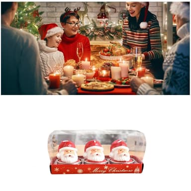 Julelys Nisselys 3 pakke Rød