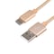 Nylon USB Type C-kabel Hurtiglading Gull 1 m