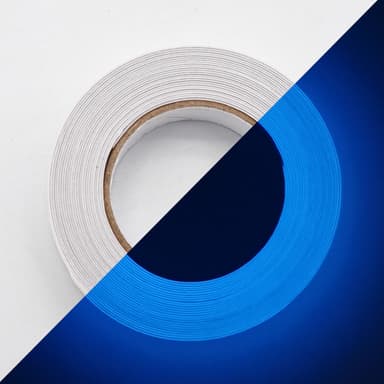 Fluorescerende tape for hjemmedekorasjoner Advarsel Blå 1 cm/3 m