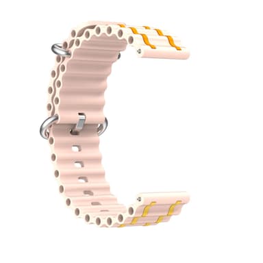 Klokkebånd silikon Rosa 22 mm