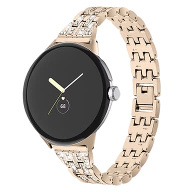 Bling klokkebånd Gull Google Pixel Watch