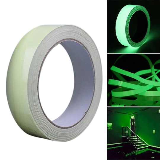 Fluorescerende tape for hjemmedekorasjoner Advarsel Grønn 1.2 cm/3 m