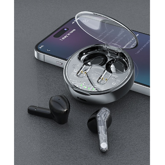Trådløse ørepropper Bluetooth 5.2 Svart