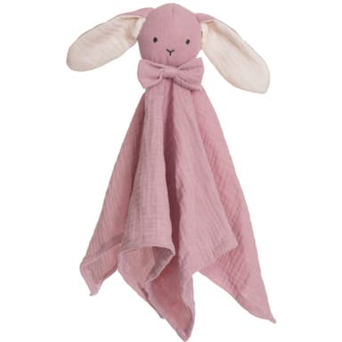 Teddykompaniet Diinglisar, snusteppe, kanin, Muslin rosa