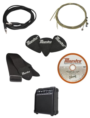 Maestro by Gibson fullstørrelses elektrisk gitar (sort)
