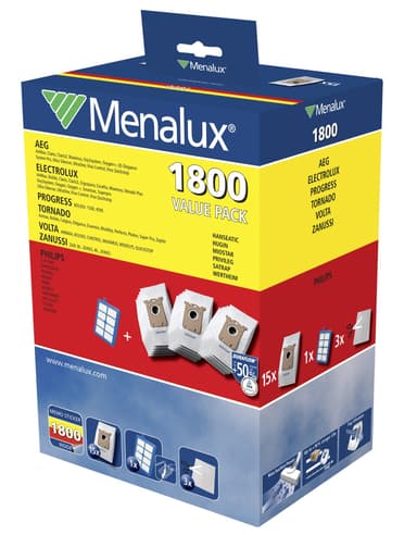 Menalux støvsugerposer 1800 til Philips/Electrolux/AEG/Volta/Zanussi