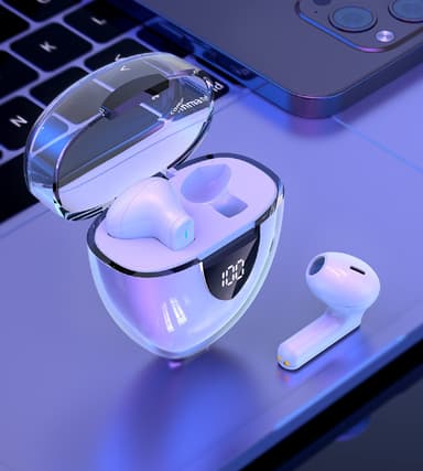 Støyreduserende trådløse ørepropper Bluetooth 5.3 RGB Sort