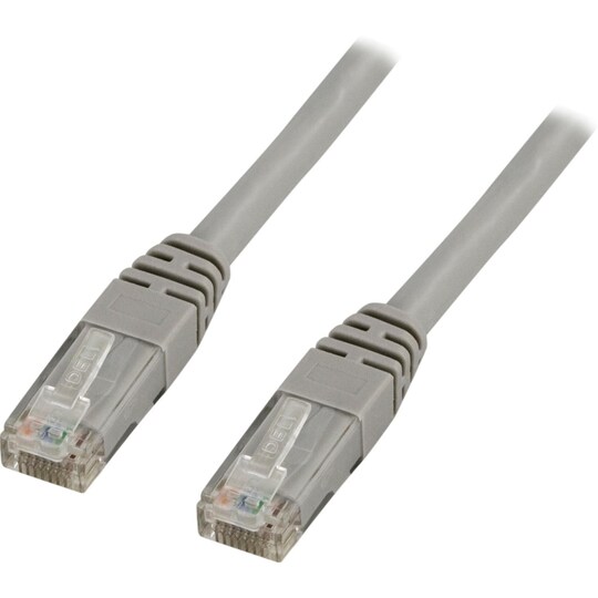 deltaco U/UTP Cat5e patch cable 0,5m, 100MHz, Delta-certified, grey