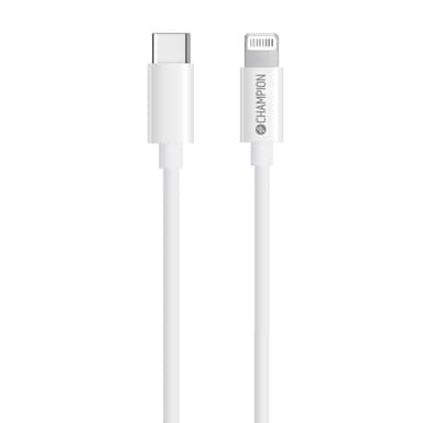 Champion USB-C til Lightning-kabel 1m Hvit