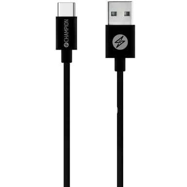 Champion USB-A til USB-C-kabel 1m Sort